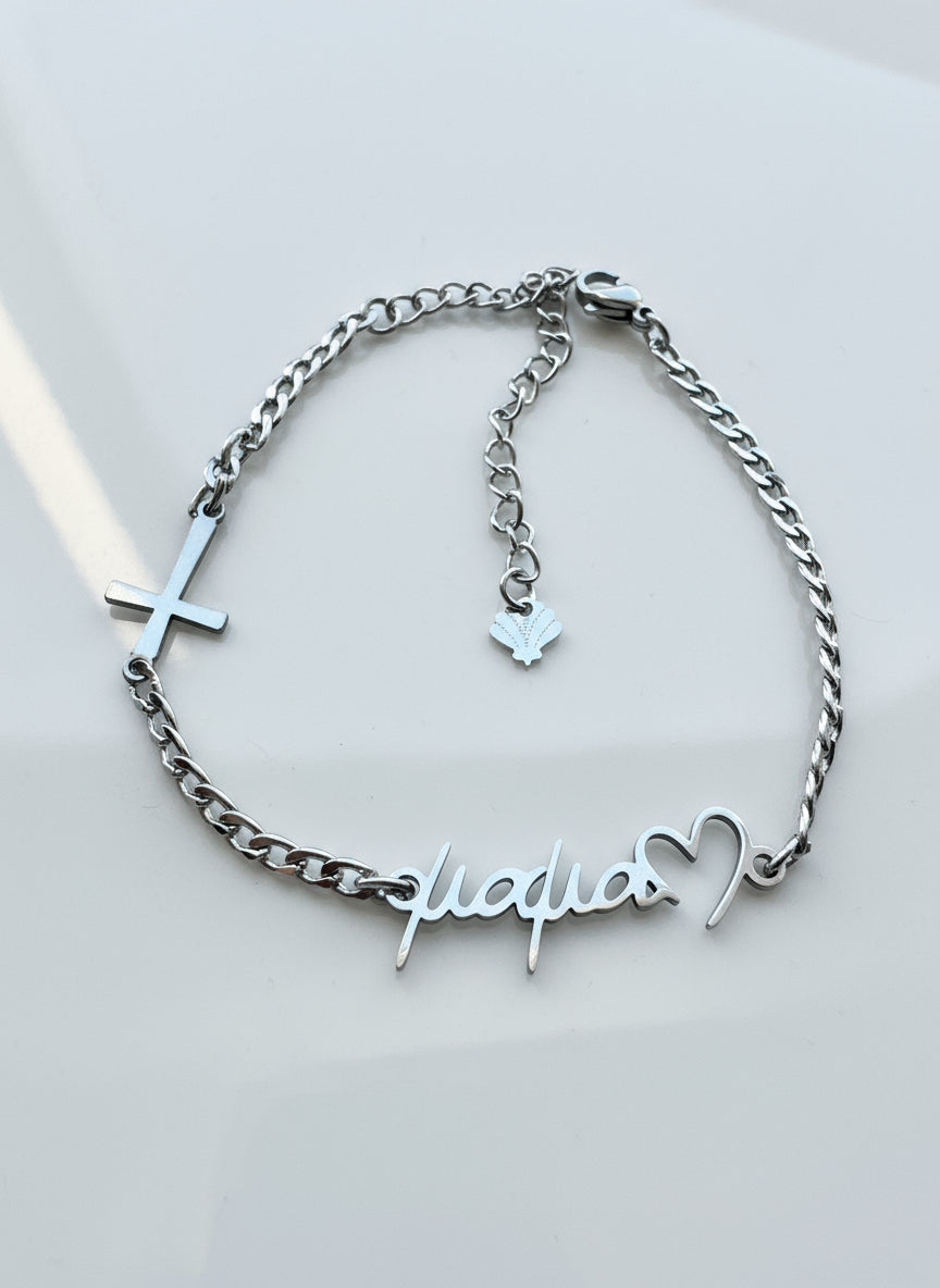 # μαμά bracelet silver