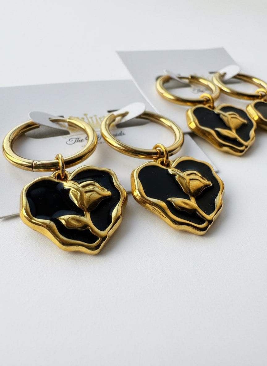 #black beauty earrings