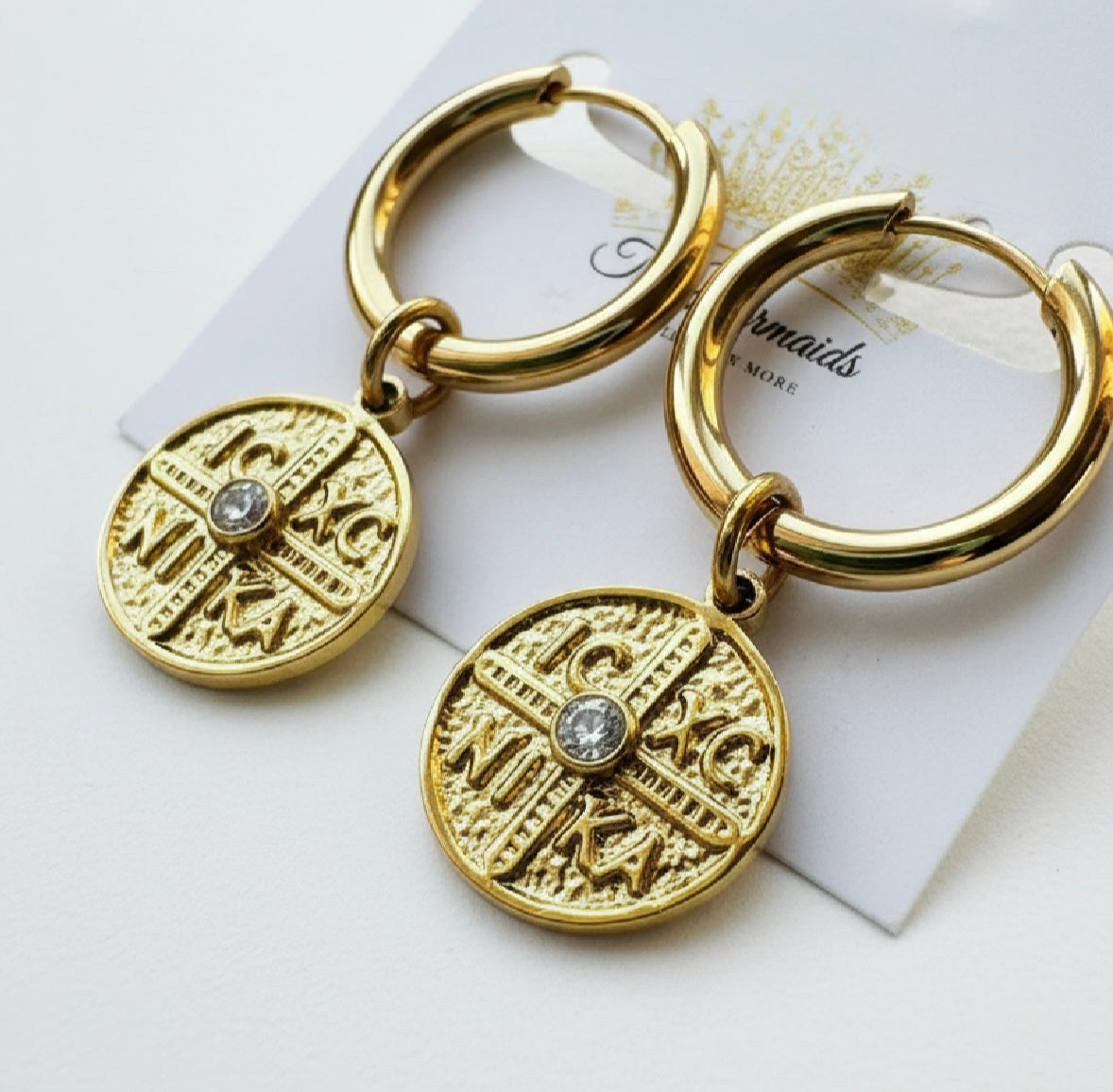 #IXN gold earrings